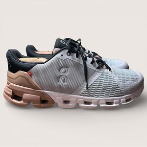On Running Cloudflyer Grey and Rosebrown Running Shoes Size Woman’s 10.5